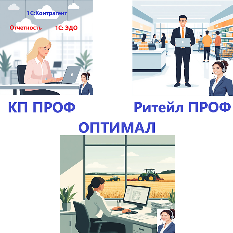 Сравнение тарифов ИТС уровня 1С:КП ПРОФ